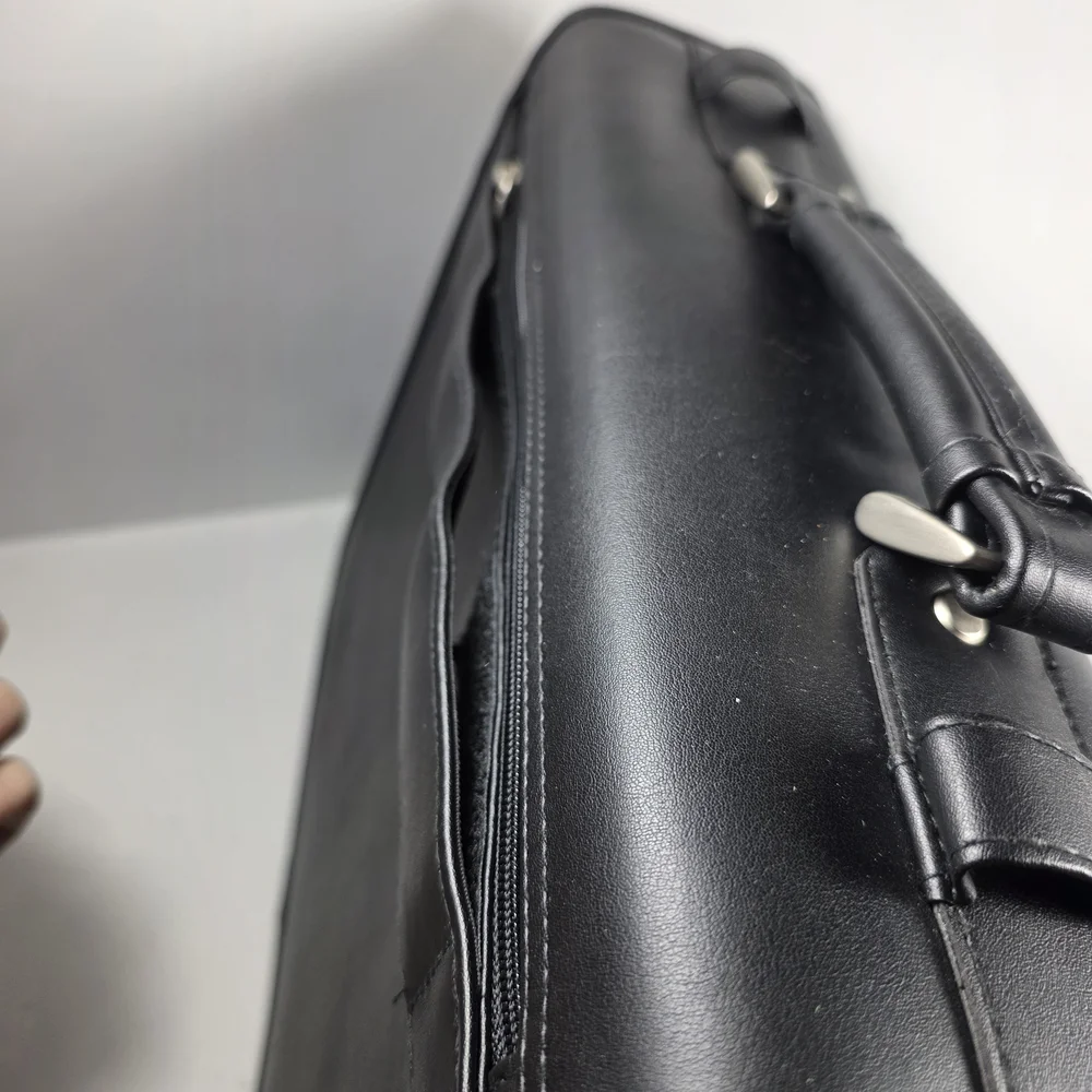 A.P.C. Black Leather Briefcase